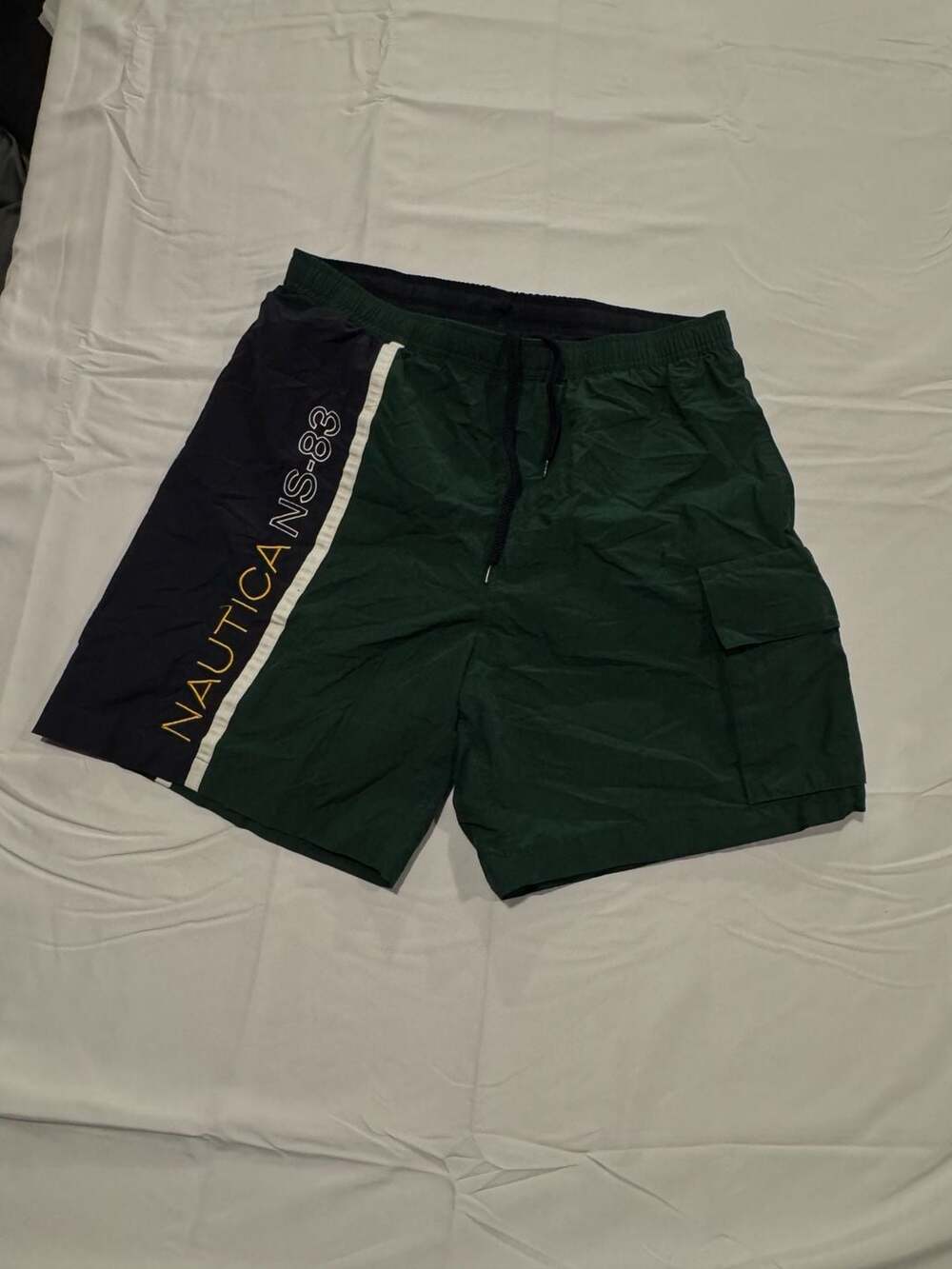Vintage Y2K  Nautica NS-83 Colorblock Cargo Swim Trunks